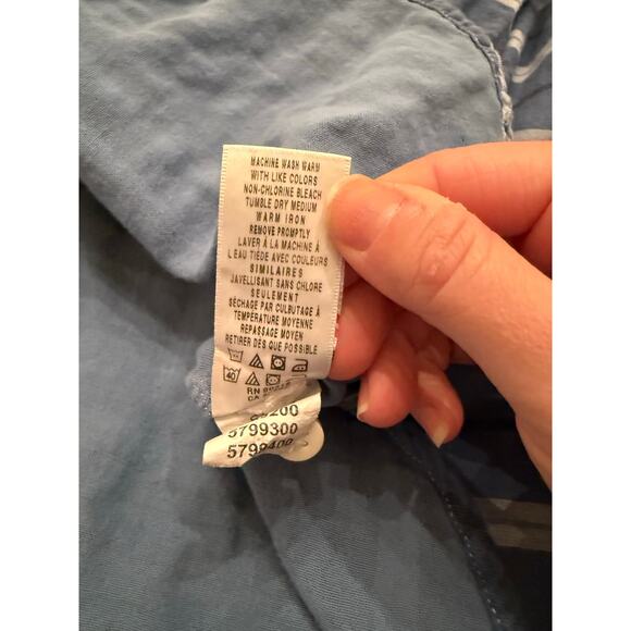 Lucky Brand Men's Blue Stripe Casual Long Sleeve Button Down Shirt Size Medium - Picture 5 of 9